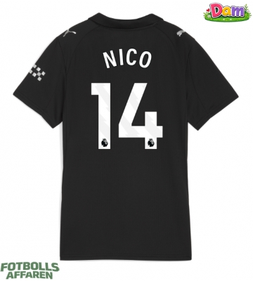 Manchester City Nico Gonzalez #14 Bortatröja Kvinnor 2025-26 Kortärmad